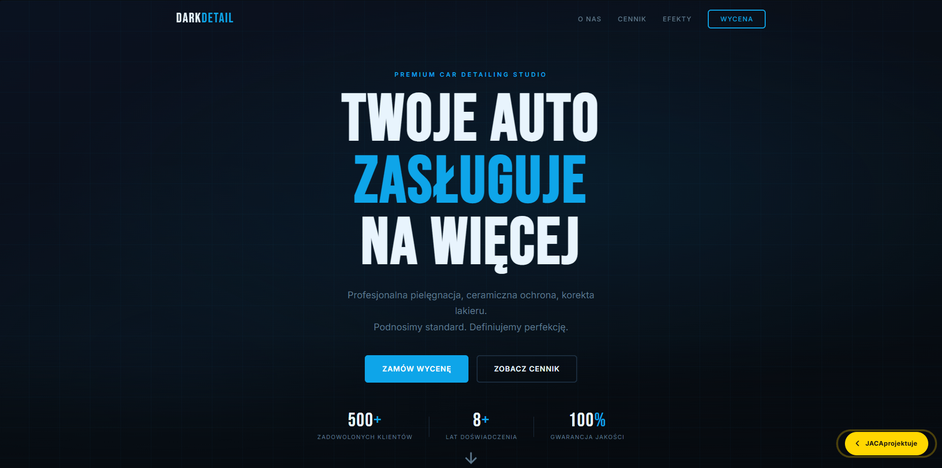 Podgląd strony Premium Car Detailing